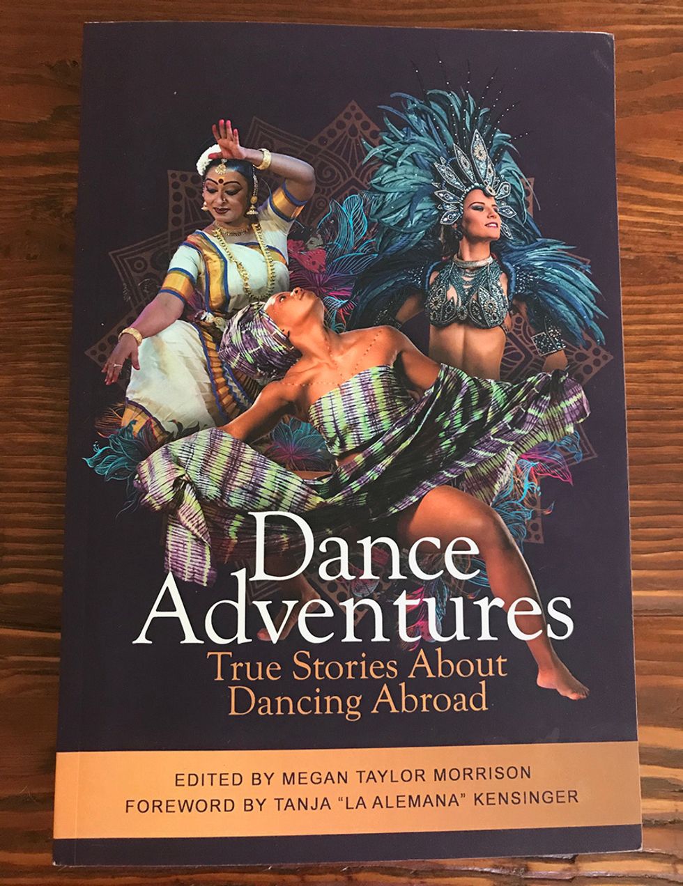 The cover of Dance Adventures, featuring three women in colorful costumes from different dance genres