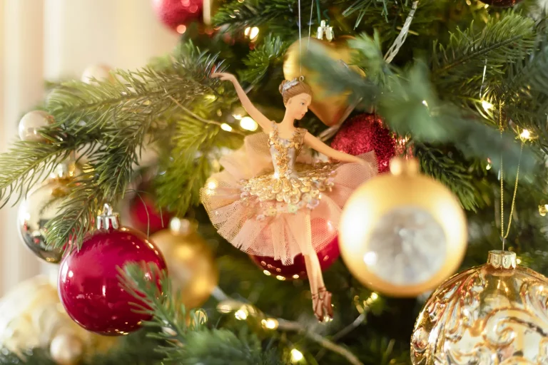 Ballerina ornament on Christmas tree
