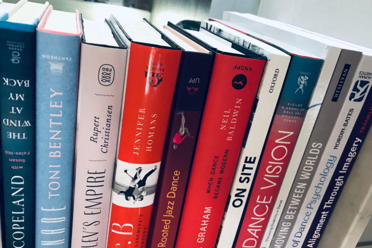 Image of a stack of adult dance books