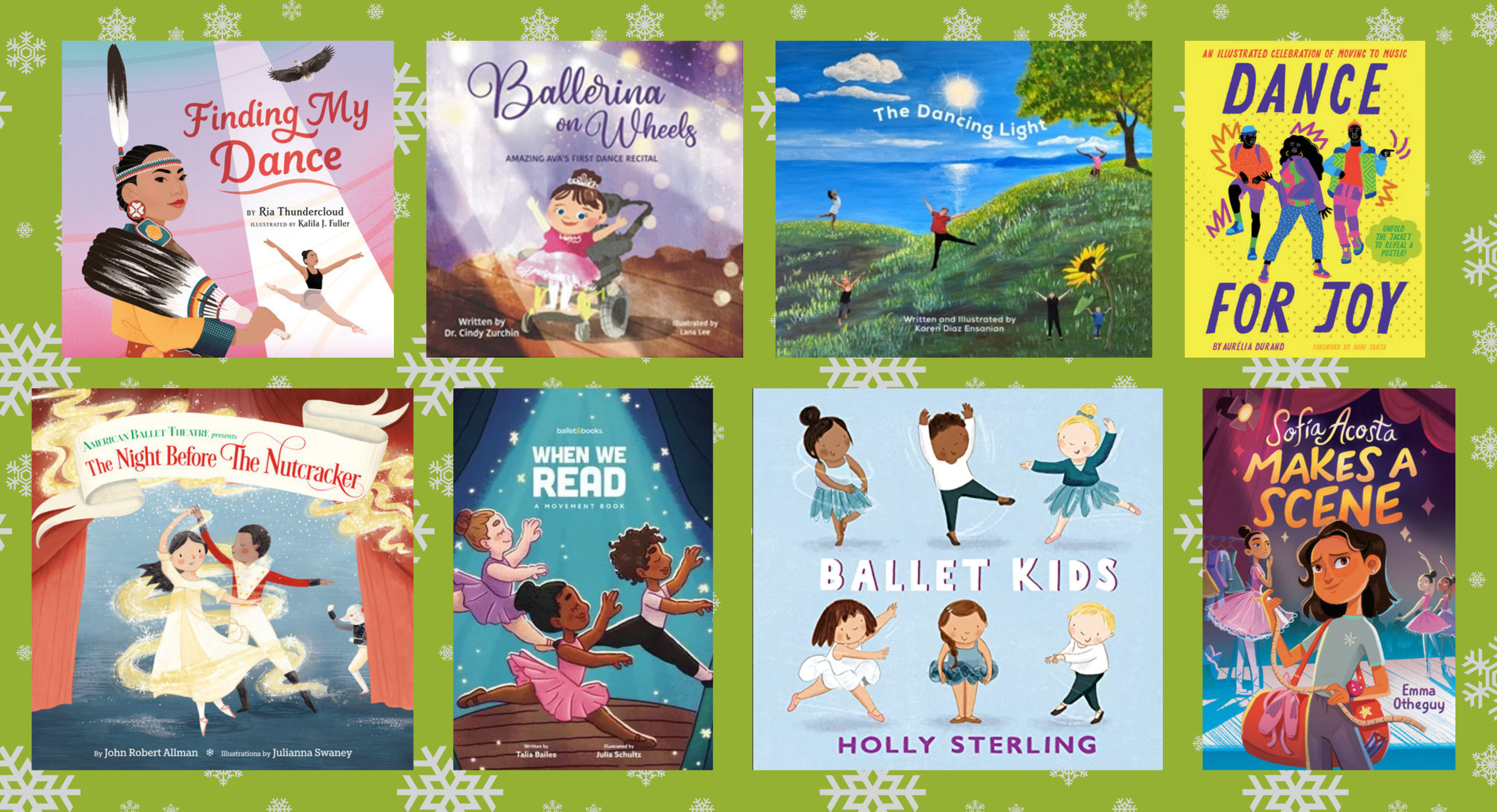 Collage of children's dance books of 2022