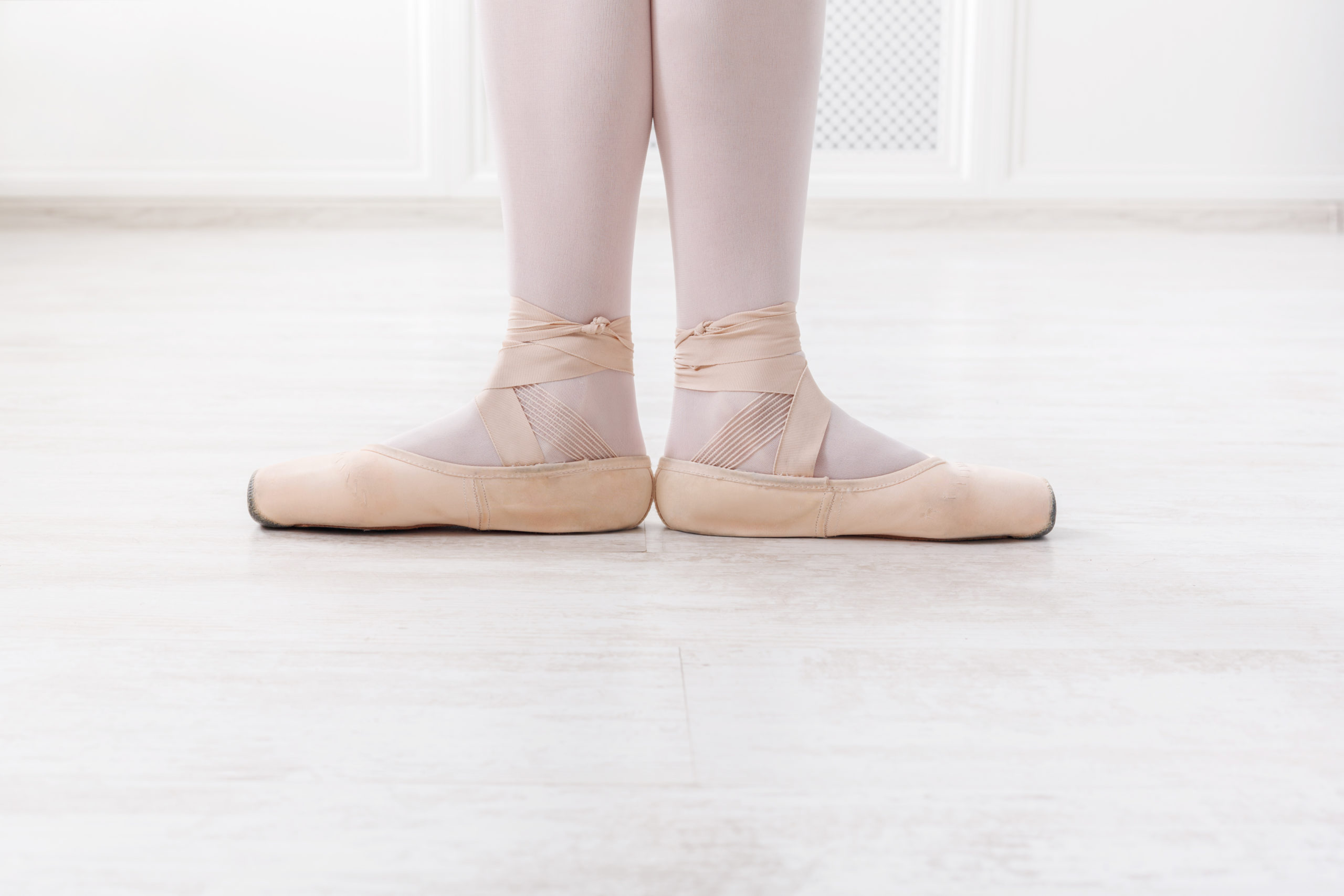Ballerina feet in first position
