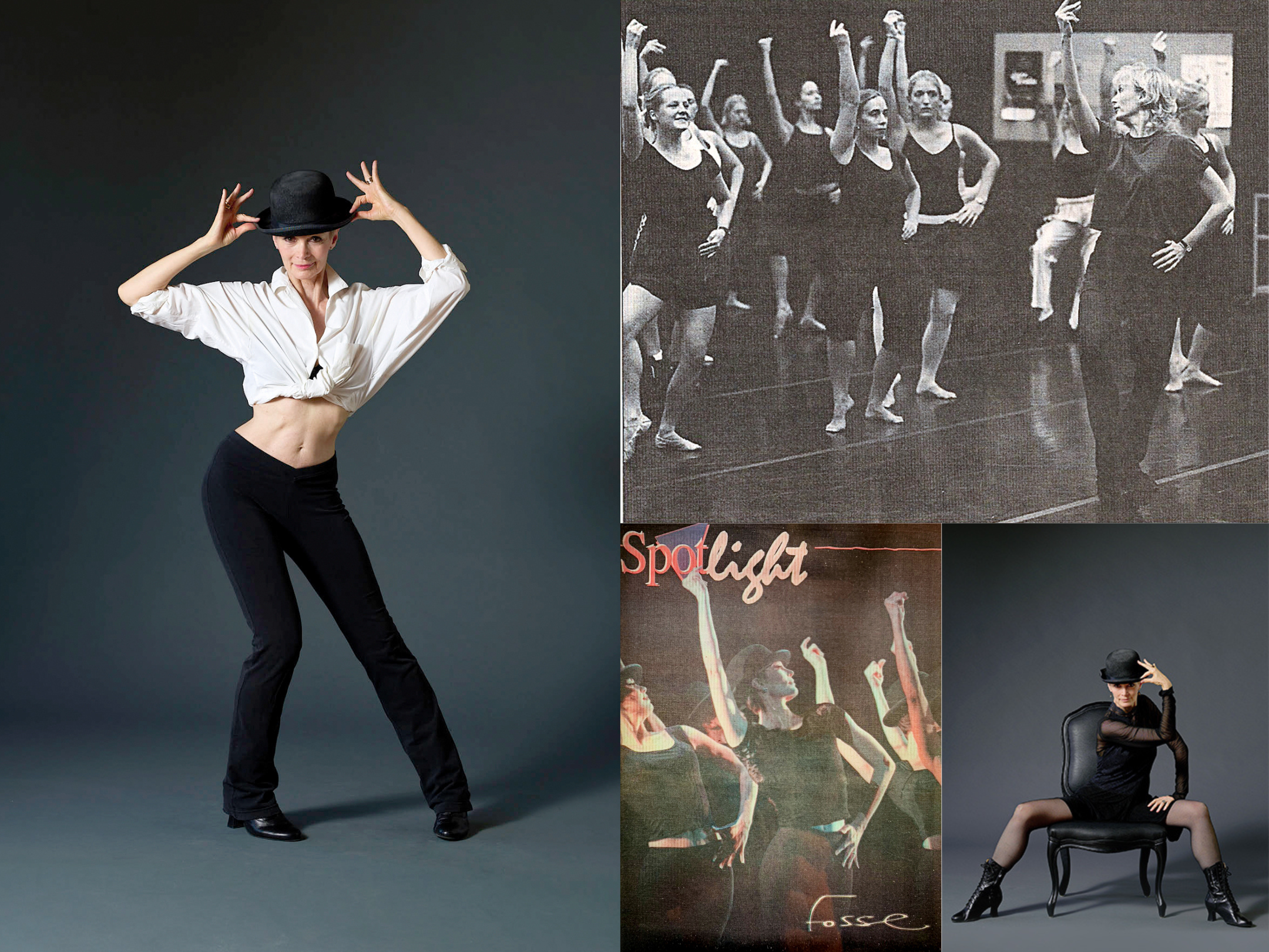 Collage of images highlighting dance artist Christine Colby Jacques.
