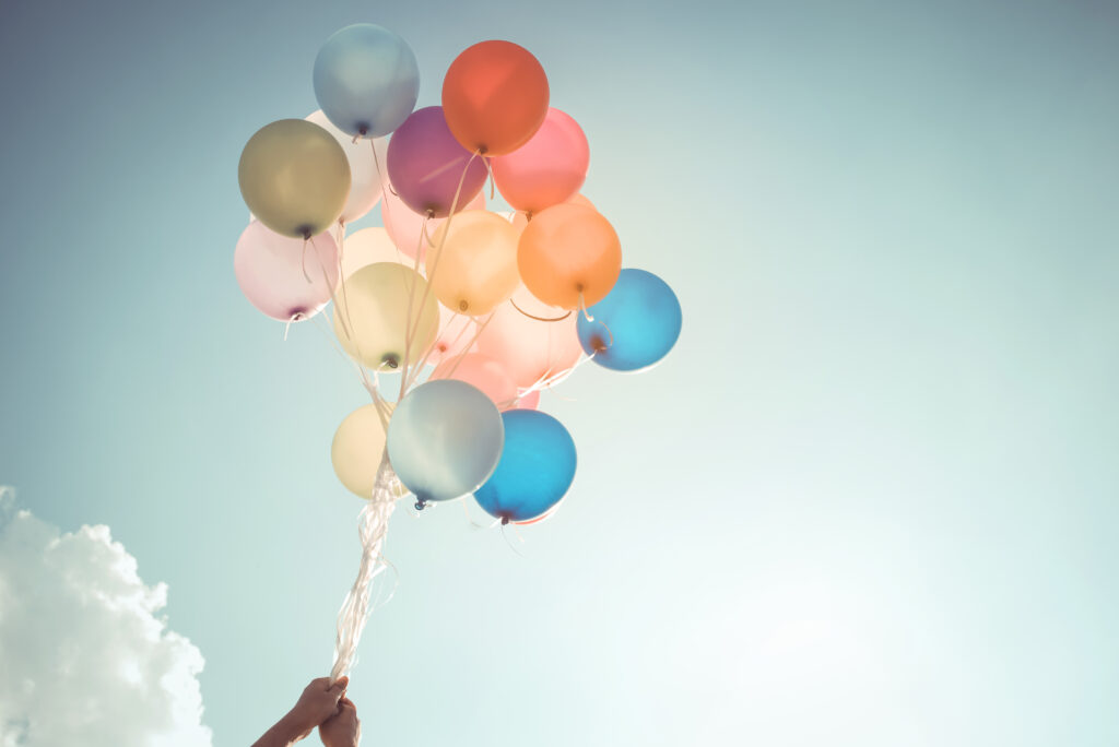 Balloons in air.