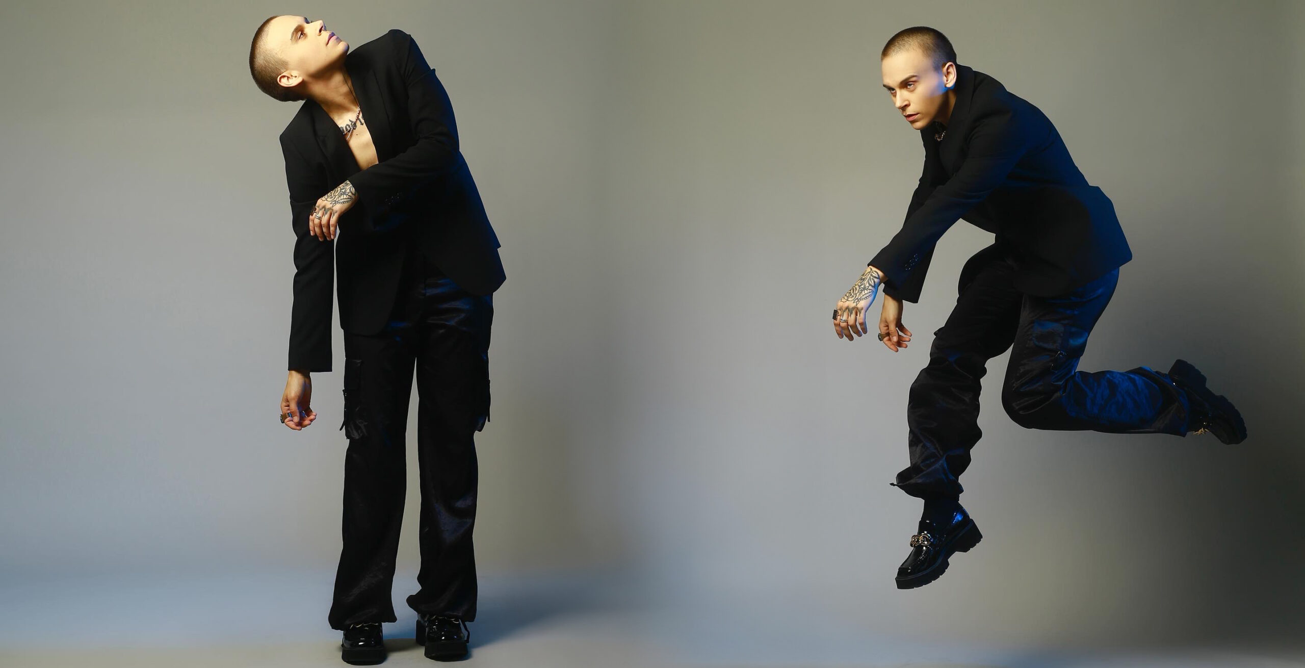 Collage of dance poses by dancer Hayden Frederick.