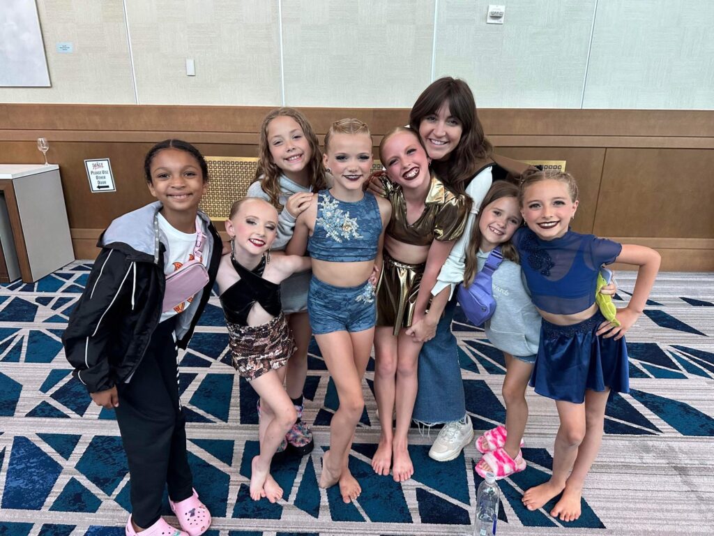 Katia Bode with her dance students.