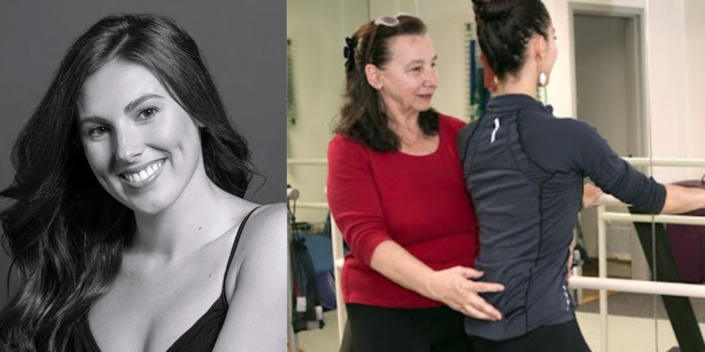 Collage of Tiler Peck and Marika Molnar
