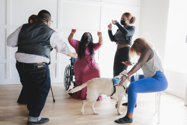 India Harville (in pink) and fellow members of Embraced Body, which is launching the How We Move intensive this year.