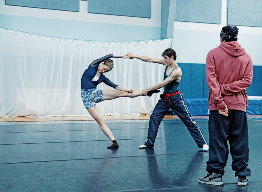 Ruby Lister and David Gabriel rehearsing Omar Román de Jesús’ Love Me While I’m Here.