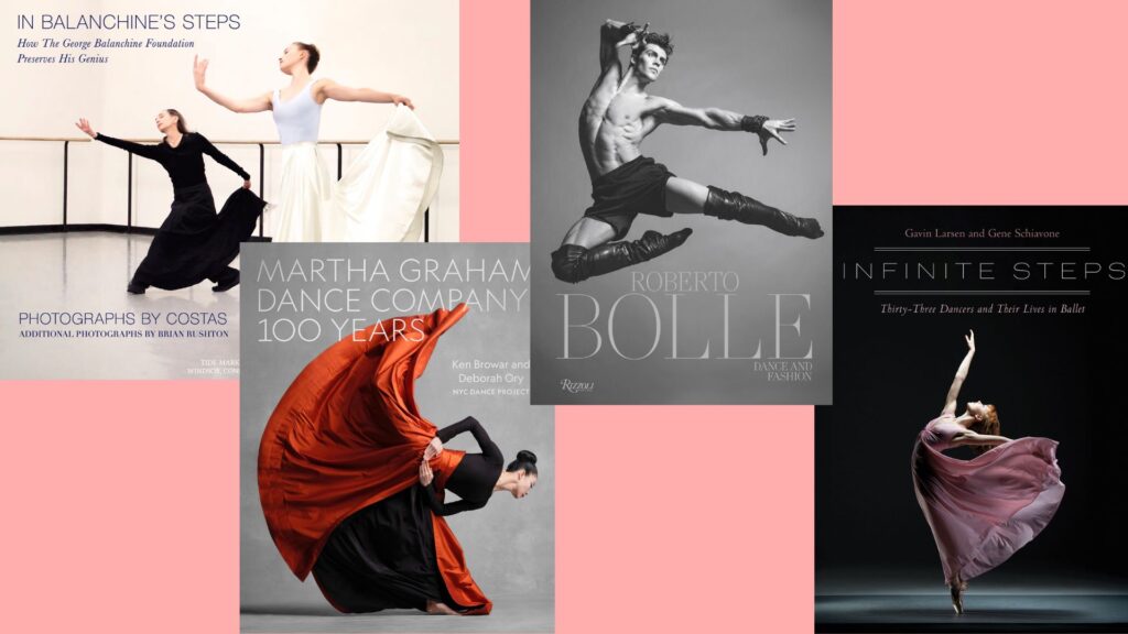 Collage of images of four ballet books